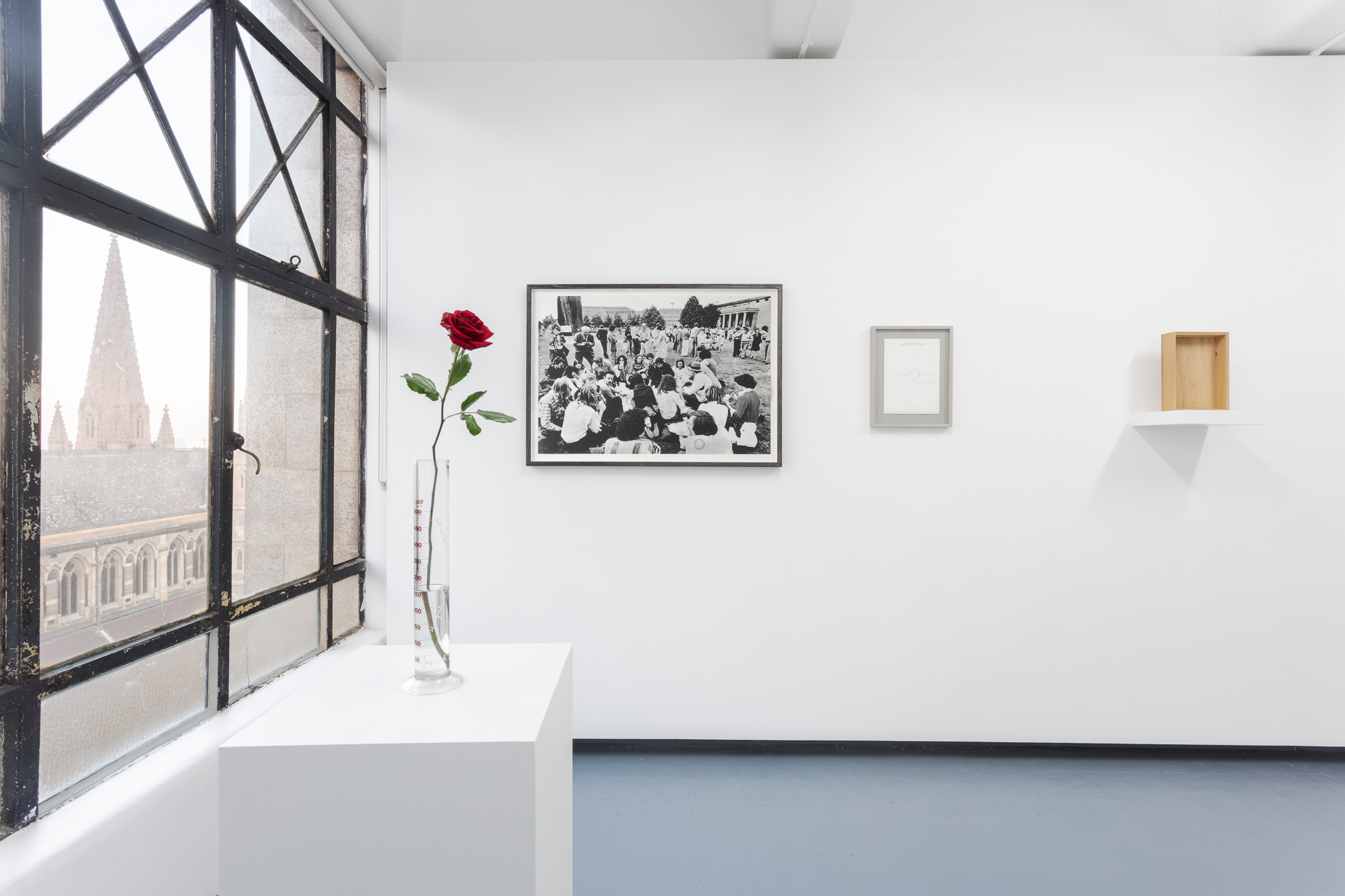 Installation view of Aktion. Photo: Christo Crocker