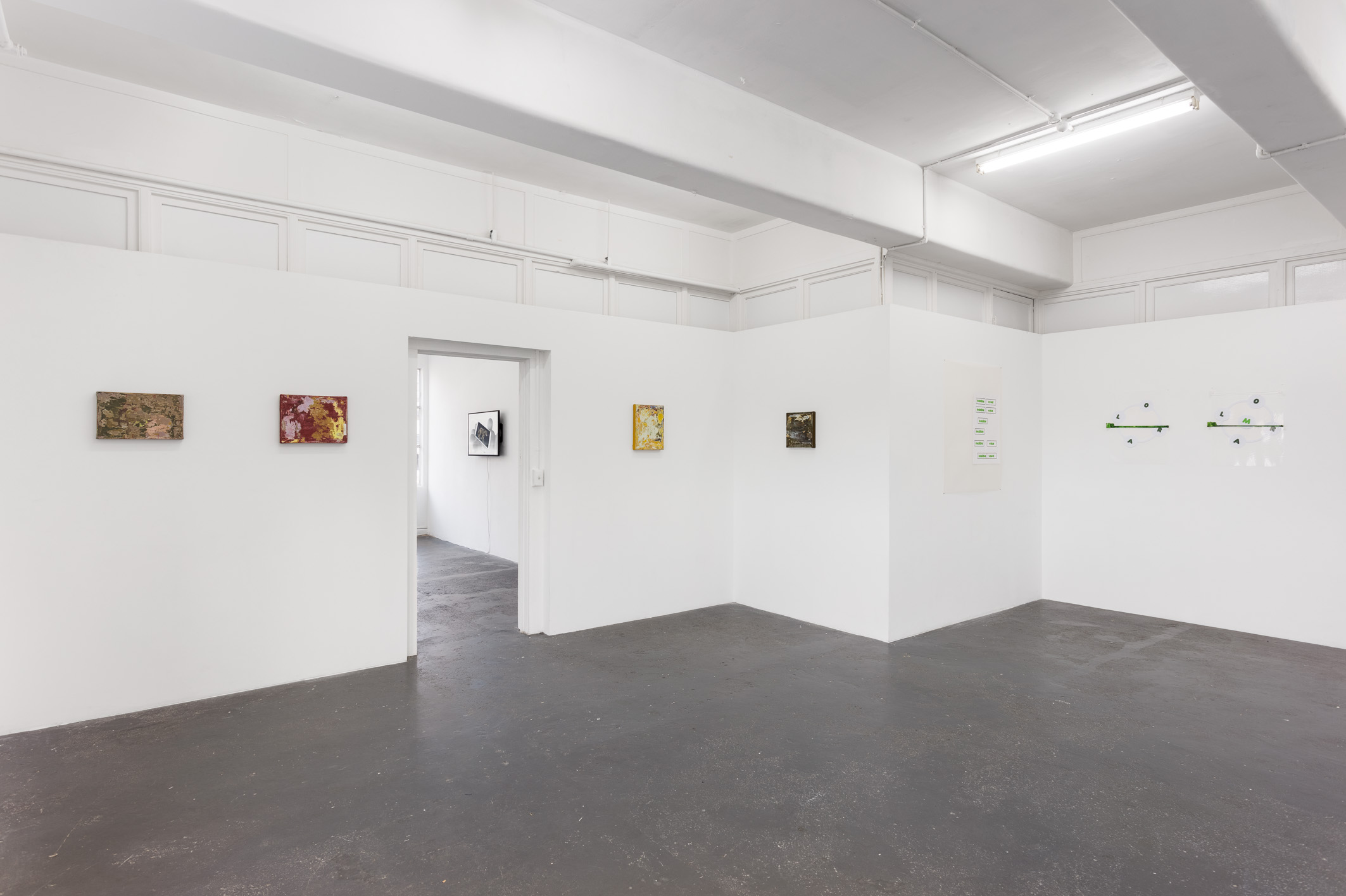Installation view of Person, woman, man, camera, tv, Blindside, 2022. Photo: Christo Crocker